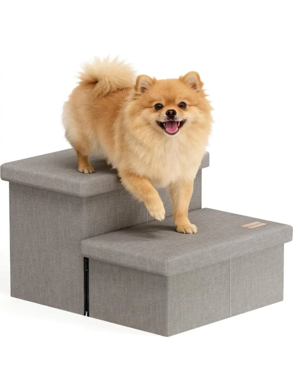 Wide Dog Stairs with Storage, Non-Slip Pet Steps for Couch & Car, Foldable 11